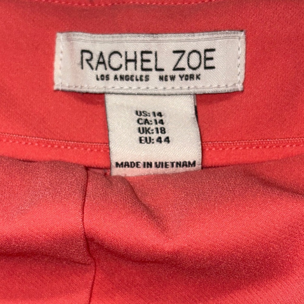 Rachel Zoe Coral Cropped Pants Tailored Stretch Women's Size 14 - Picture 4 of 10
